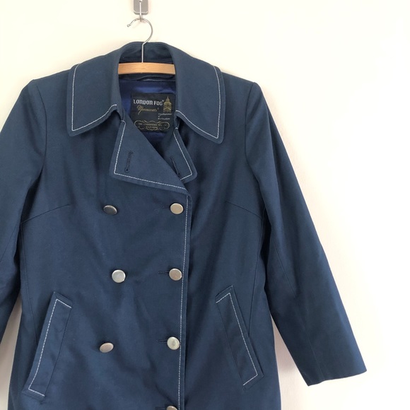 vintage 1960s London fog mod pea coat wool lining - Picture 4 of 13